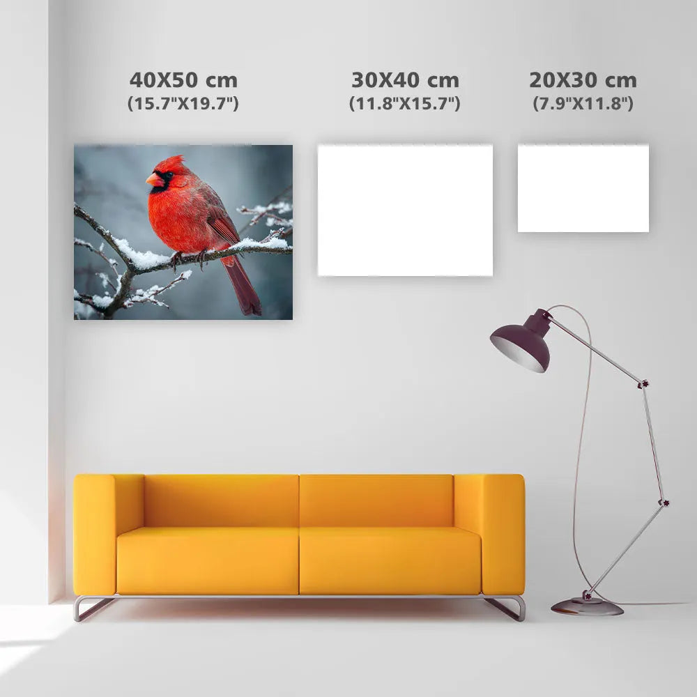 Red Cardinal in Snow - Diamond Painting