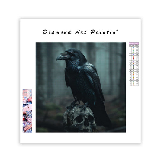 Raven and Skull - Diamond Painting