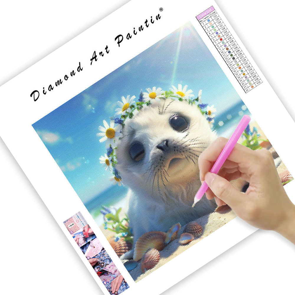 Beach Flower Seal - Diamond Painting