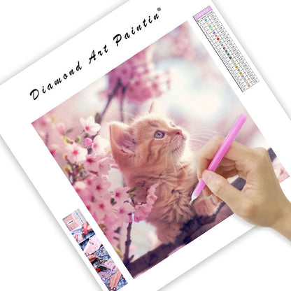 Sakura Kitten - Diamond Painting