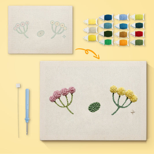 Floral Arrangement - Punch Needle