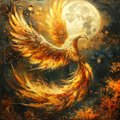 Golden Phoenix - Diamond Painting