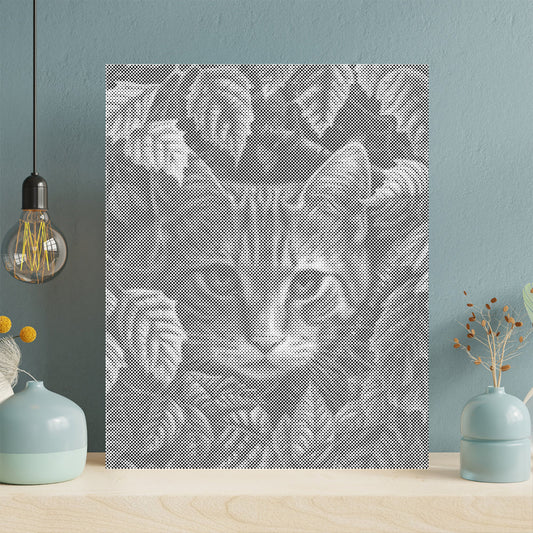 Leaves and Cat - Dot Painting