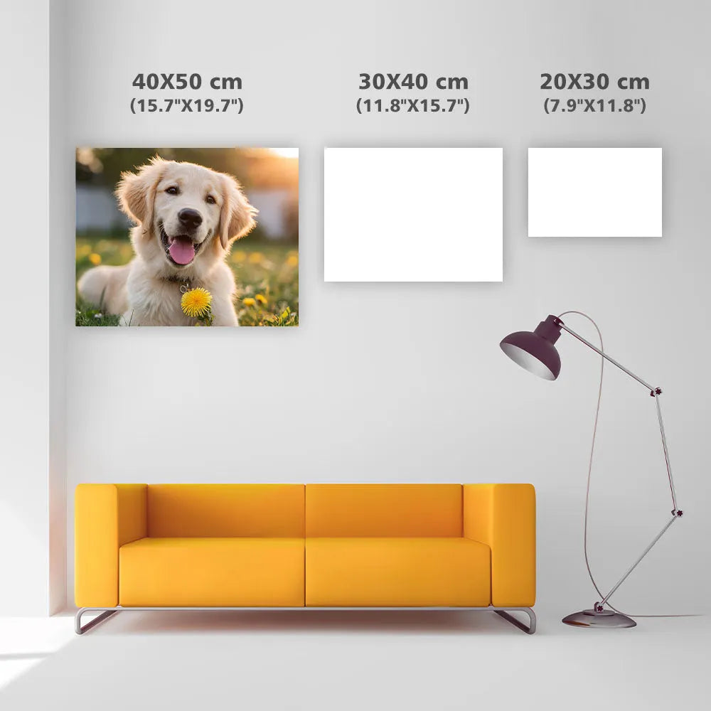 Golden Retriever with Dandelion - Diamond Painting