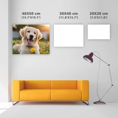 Golden Retriever with Dandelion - Diamond Painting