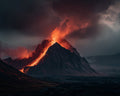Icelandic Volcano Erupting - Diamond Painting