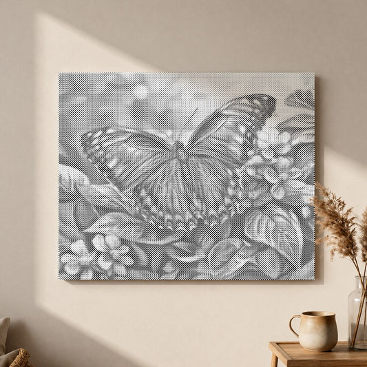 Blue Butterfly - Dot Painting
