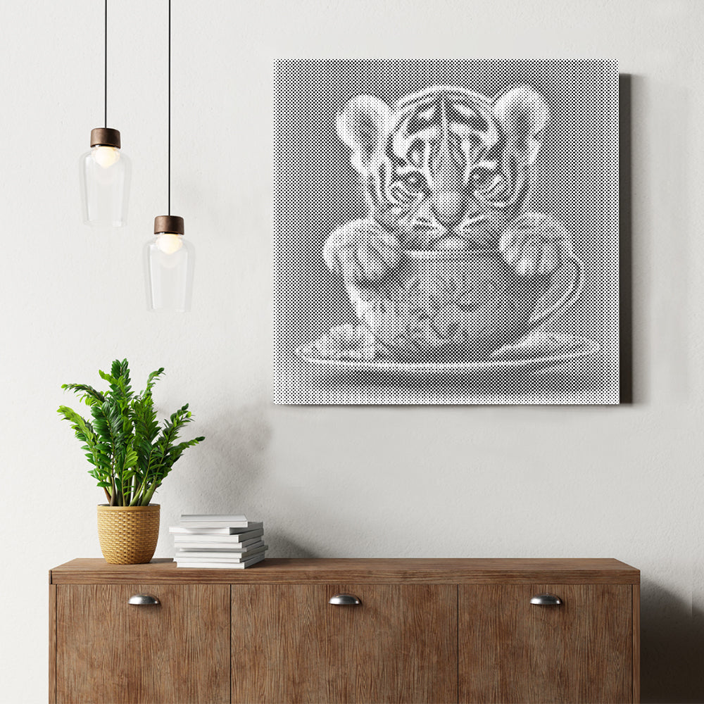 Adorable Tiger Cub - Dot Painting