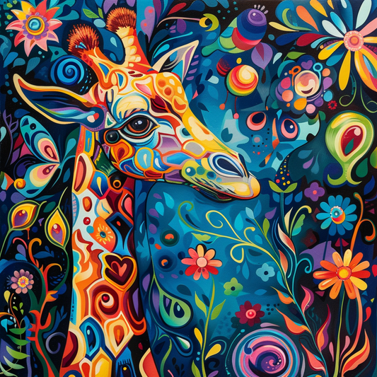 Abstract Giraffe - Diamond Painting