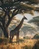 Giraffe Browsing the Acacia Trees - Diamond Painting