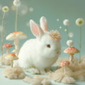 Forest Mushroom Rabbit - Diamond Painting