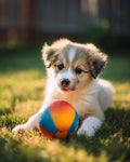 Puppy Playing with Ball - Diamond Painting