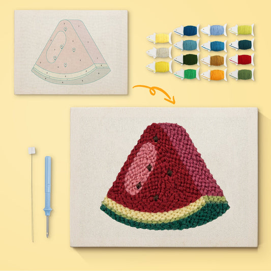 Watermelon Slice - Punch Needle