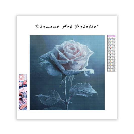 Frosted Rose Glow - Diamond Painting