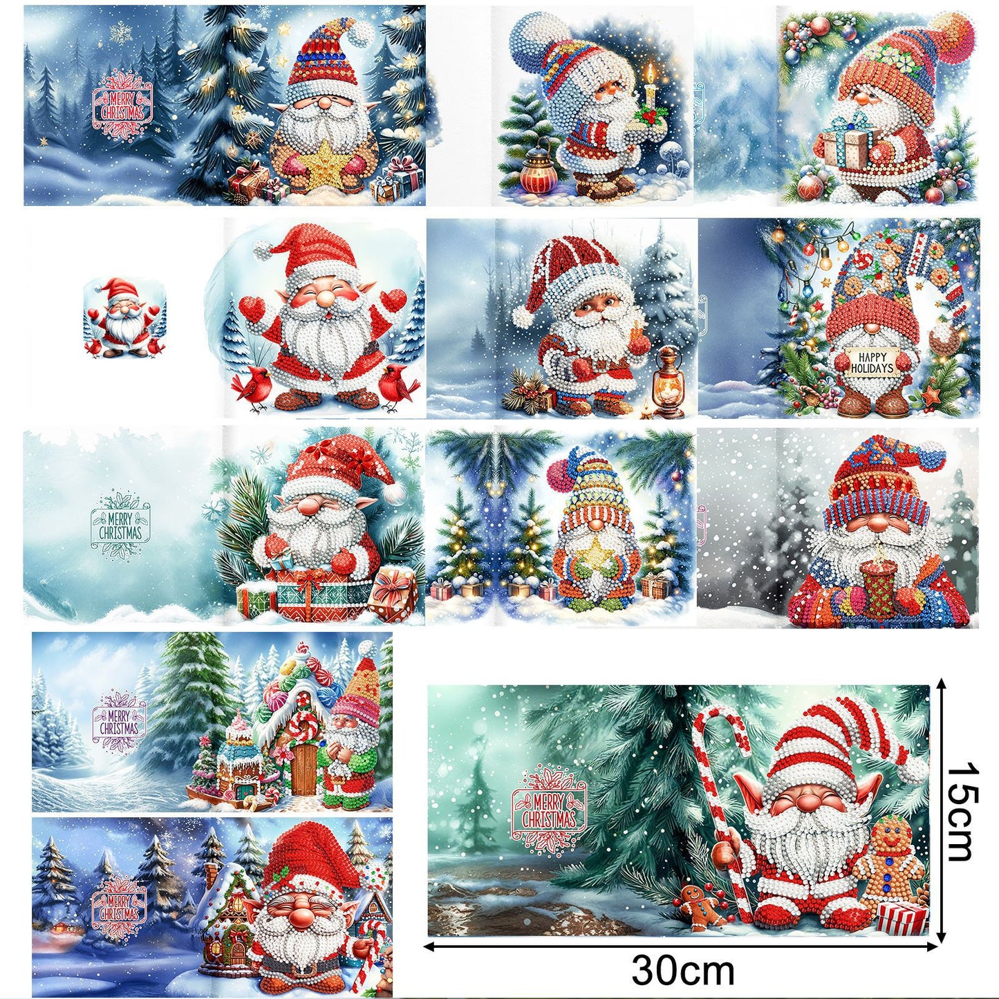 Greeting Card - Christmas Gnomes Set