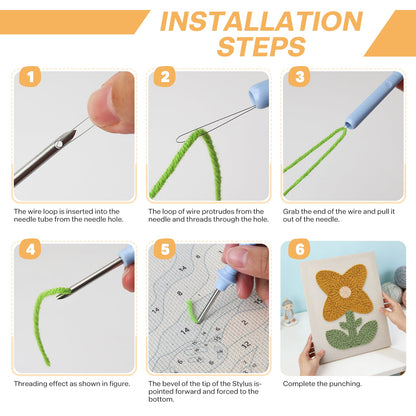 Joyful Pineapple - Punch Needle