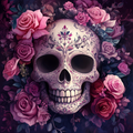 Floral Skull Beauty - Diamond Painting