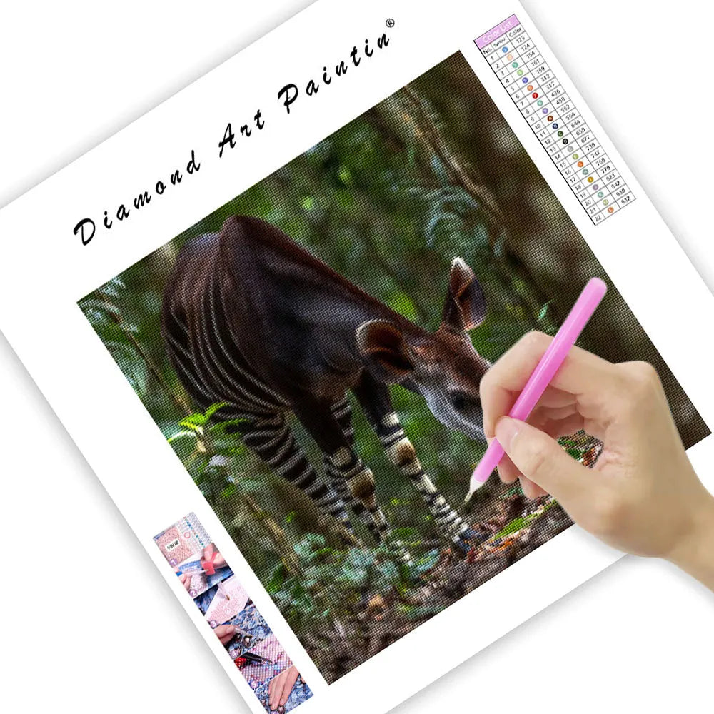 Okapi Reaching - Diamond Painting