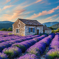 Lavender Cottage - Diamond Painting