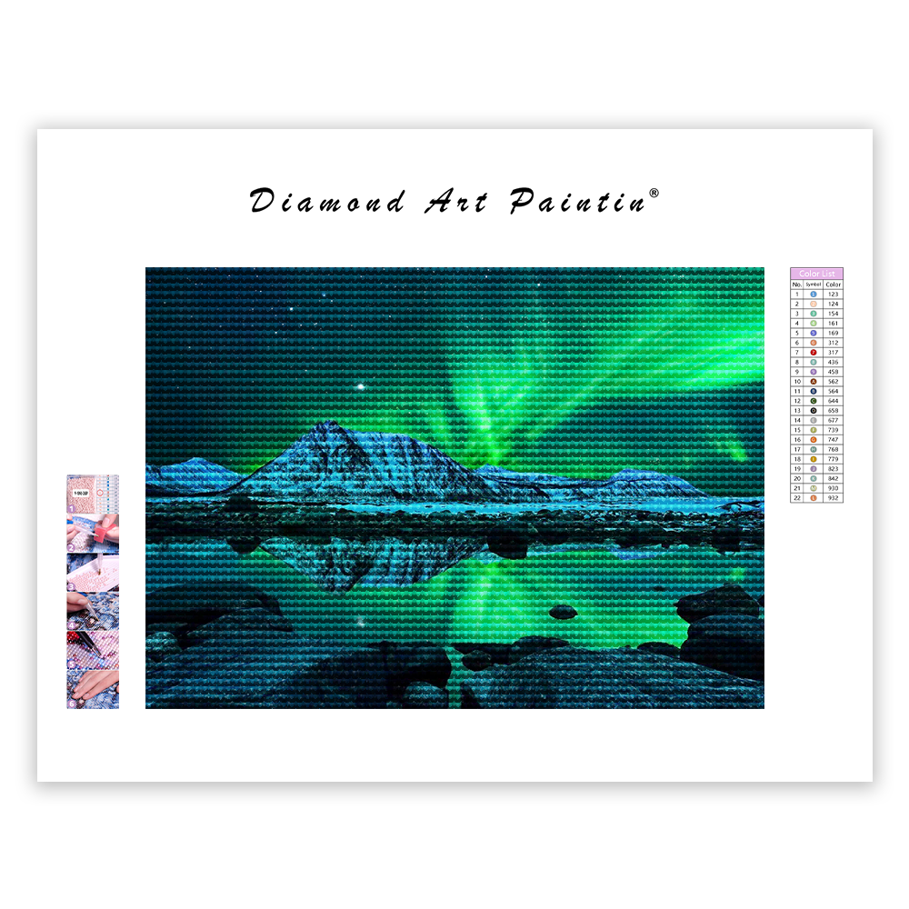 Aurora Mountain - Diamond Painting