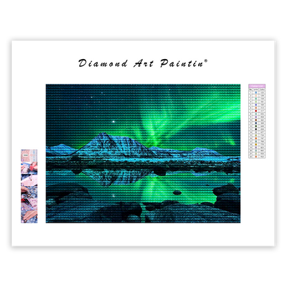 Aurora Mountain - Diamond Painting