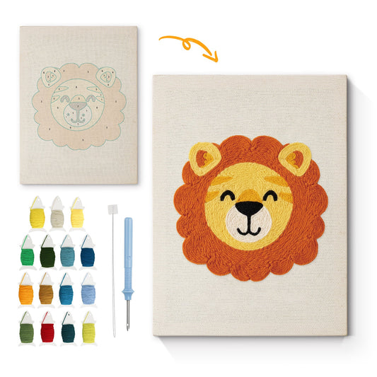 Lion's Face - Punch Needle