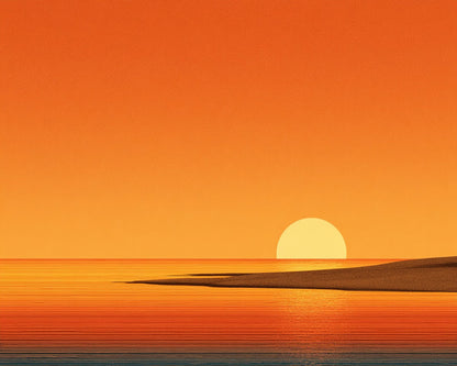 Sunset Beach Calm - Diamond Painting