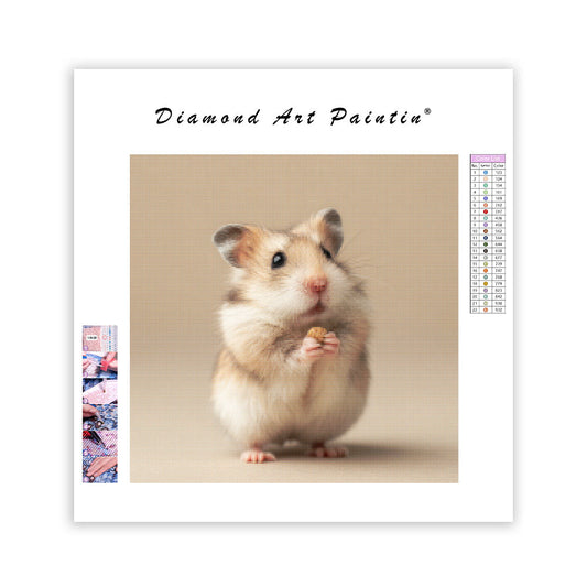 Dwarf Hamster with Seed - Diamond Painting