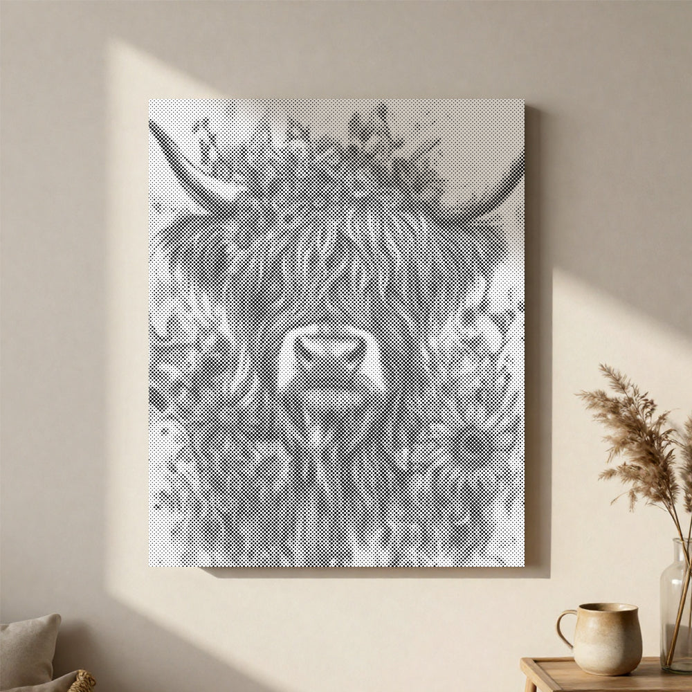 Highland Cattle - Dot Painting