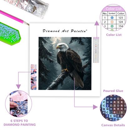 Majestic Bald Eagle - Diamond Painting