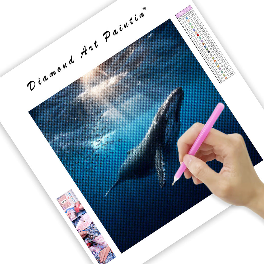 Humpback Whale Ascending - Diamond Painting