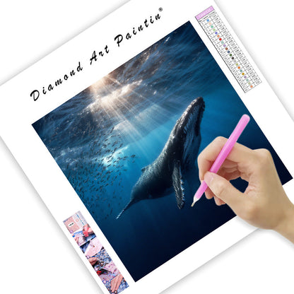 Humpback Whale Ascending - Diamond Painting