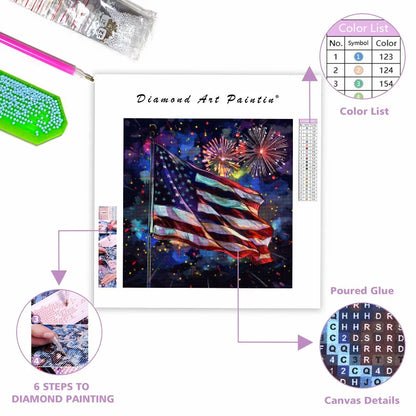Stars and Stripes Celebration - Diamond Painting