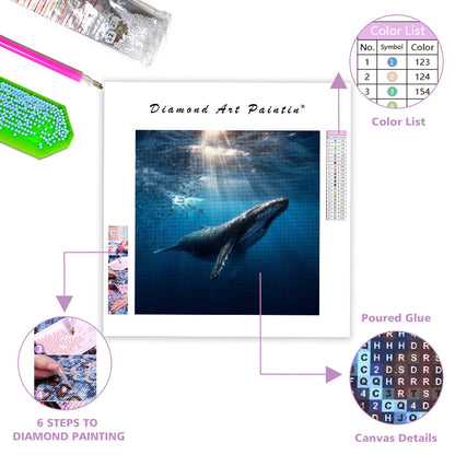 Humpback Whale Ascending - Diamond Painting