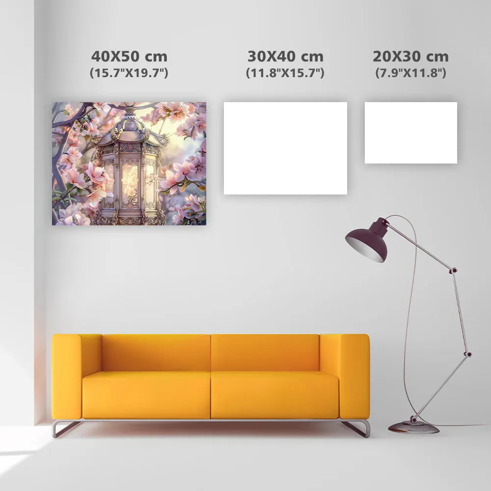 Floral Lantern Glow - Diamond Painting