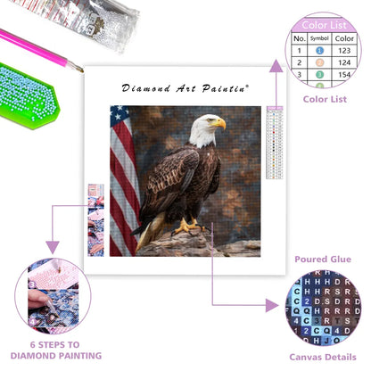 Patriotic Eagle - Diamond Painting