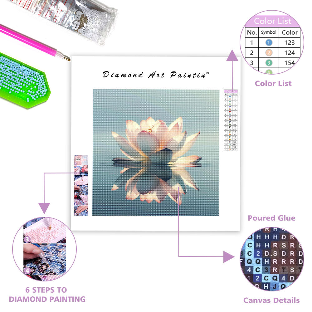Elegant Lotus Calm - Diamond Painting