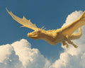 Golden Dragon Flying High - Diamond Painting