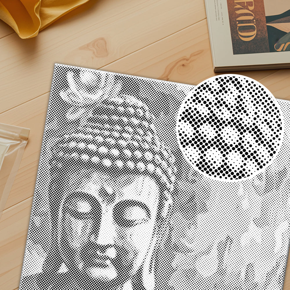 Buddha with Flower - Dot Painting