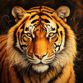 Fierce tiger - Diamond Painting