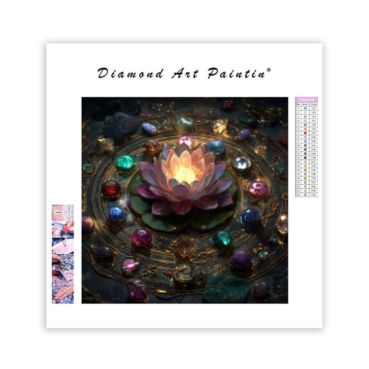 Cosmic Lotus - Diamond Painting