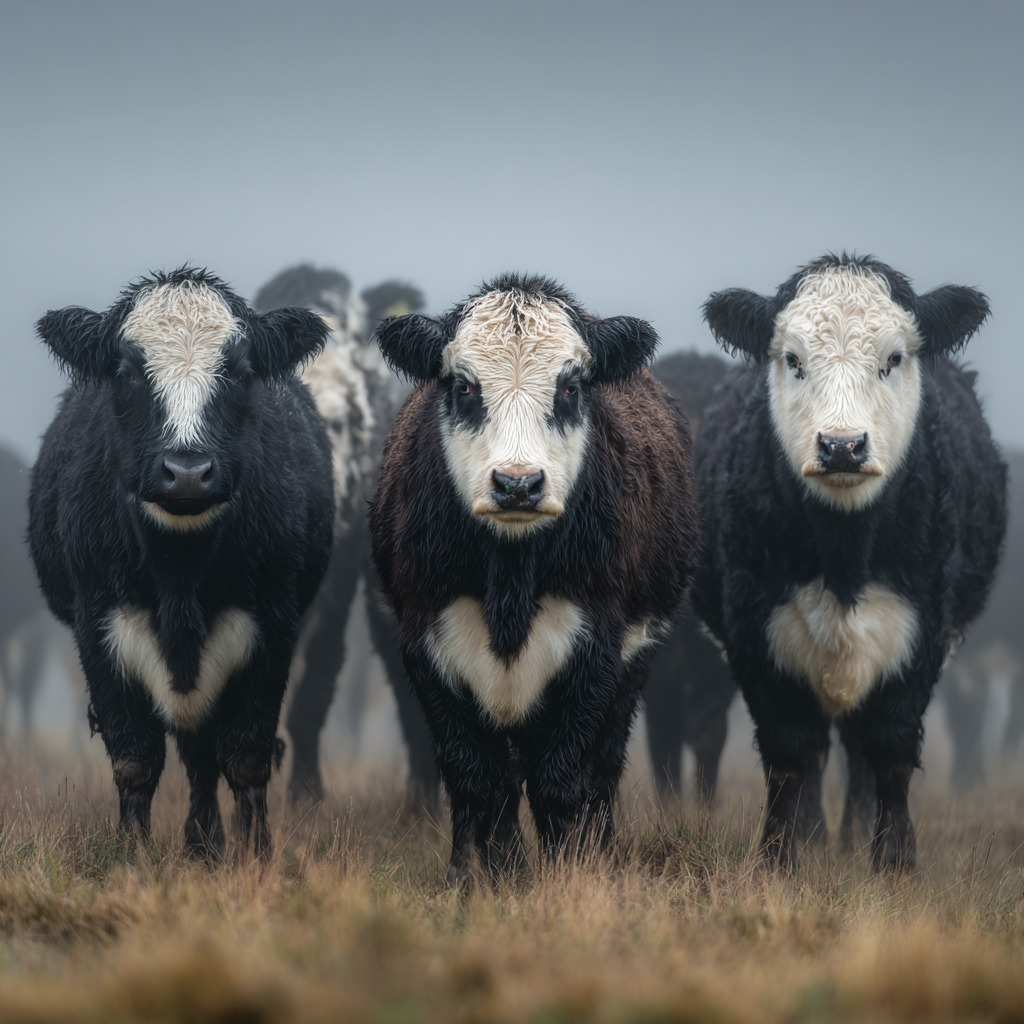 Belted Galloway Cows - Diamond Painting