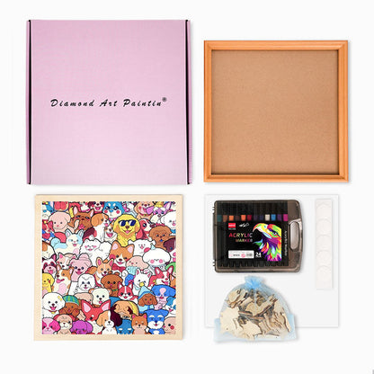 Pet Party - Wooden Coloring Puzzle