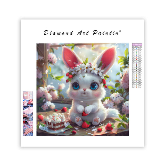 Cake Flower Rabbit - Diamond Painting