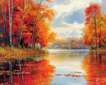 Autumn's Calm Embrace – Diamond Painting