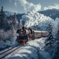 Steam Train Winter - Diamond Painting
