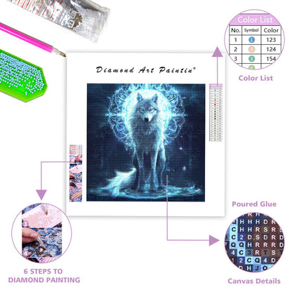 Spirit Wolf Totem - Diamond Painting