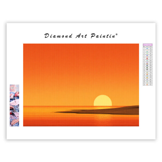 Sunset Beach Calm - Diamond Painting