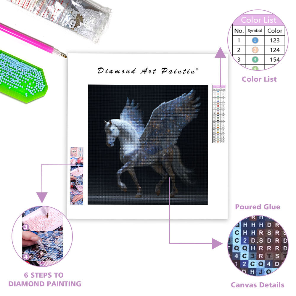 Starry-maned Pegasus - Diamond Painting