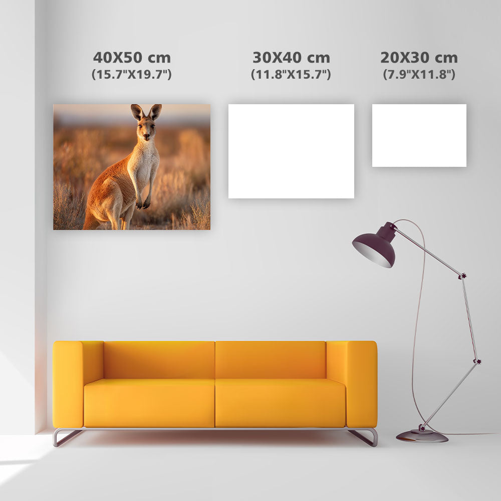 Red Kangaroo Standing - Diamond Painting
